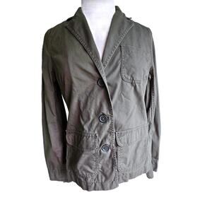 GAP - Cotton Blazer, Olive Green, Size Med